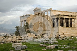 Caryatid Porch of Erechtheum at Akropolis