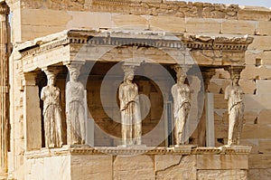 Caryatides, Erehtheio, Acropolis,Athens, Greece