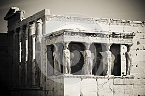 Caryatids, acropolis, athens