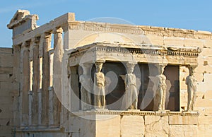 Caryatids, acropolis, athens