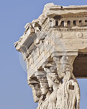 Caryatids ancient Greek statues