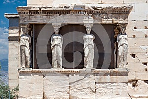 Caryatids Erechteion Acropolis Athens Greece