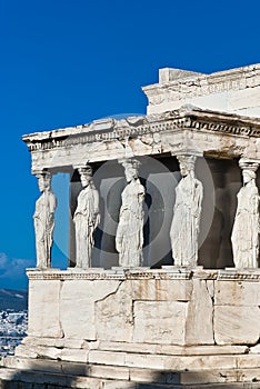 Caryatids Erechteion Acropolis Athens Greece