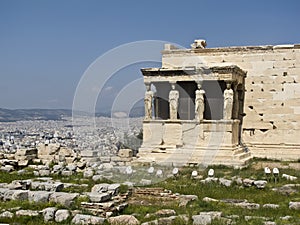 Caryatids, erechtheion temple Acropolis, Athens