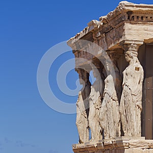 Caryatids, erechtheion temple Acropolis, Athens