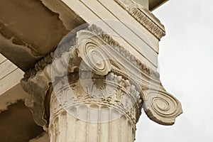 Caryatids, erechtheum temple on Acropolis of Athens, Greece