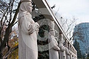 Caryatids statues
