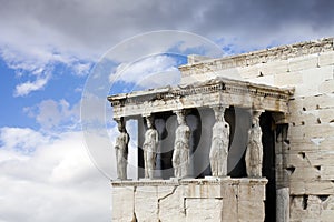 Caryatids, Temple of Erechtheum, Acropolis, Athens photo