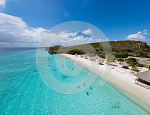 Cas Abou Beach on the caribbean island of Curacao, Playa Cas Abou in Curacao Caribbean photo