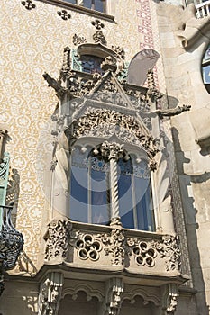 Detail of the Casa Ametller, a modernist building designed by J photo