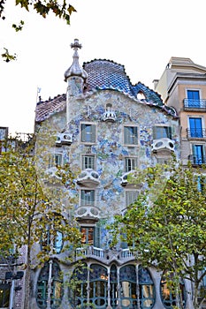 Casa Batillo designed by Antoni Gaudi in Barcelona