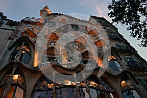 Casa BatllÃÂ³, Barcelona, designed by Antonio Gaudi