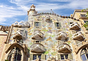 Casa Battlo house by Antoni Gaudi, Barcelona, Spain