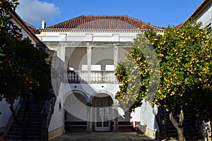 Streets of Almada. Portugal. Old town yards. Casa da Cerca. photo