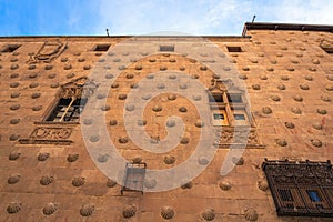 Casa de las Conchas (House of Shells) Facade - Salamanca, Spain