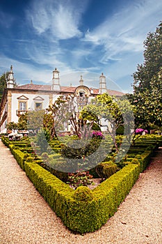 Casa de Mateus or Solar de Mateus palace, Vila Real district, Portugal. It gives the name to the famous Mateus RosÃ© wine brand.