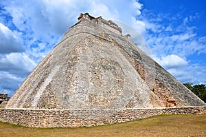 The casa del adivino at uxmal, mexico photo