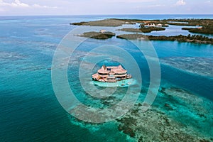 Casa en el Agua, house on water in San Bernardo Islands, on Colombia`s Caribbean Coast photo