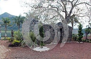 Ruinas de casa en Tenango de las Flores en Puebla MÃÂ©xico photo