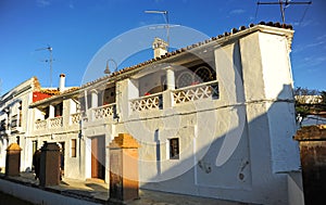 Casa encalada en Cazalla de la Sierra, provincia de Sevilla, EspaÃÂ±a photo