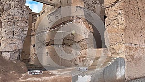 Casa Grande National Monument ruins, panning up shot.