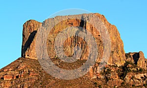 Casa Grande Peak in the Chisos Mountains in Big Bend National Park in Texas