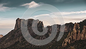 Casa Grande Peak and Ridgeline of Chisos Mountains