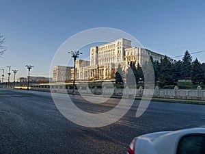 Casa Poporului view from Piata Constitutiei