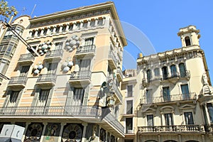 Casa quadros in Las Ramblas boulevard Barcelona photo