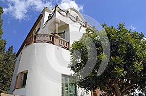 Casa Trias e Domenech in Antoni Gaudi s Park Guell, Barcelona, Spain.