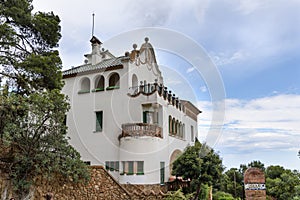 Casa Trias, the first residential house in Parque Guell, Barcelona, Spain, Europe
