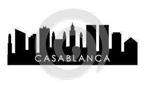 Casablanca skyline silhouette.