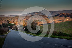 Casale Marittimo, Pisa, Tuscany - landscape, hills of Val di Cecina, Italy photo