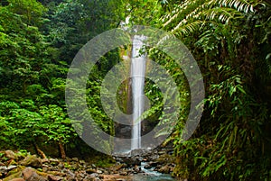 Casaroro waterfall, Philippines. Valencia, island Negros.