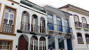 Casas coloniais em estilo portuguÃÂªs, localizada em Ouro Preto, MG, Brasil photo