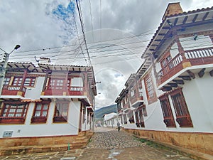 Casas y balcones de Leyva en boyaca colombia