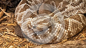 Cascabel Tropical Rattlesnake at Rattlers & Reptiles, a small museum in Fort Davis, Texas, owned by Buzz Ross. photo