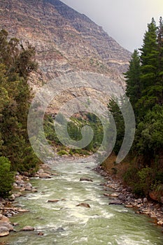 Cascada de las Animas in Cajon del Maipo, Chile photo