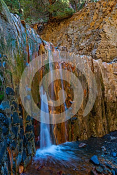 Cascada de Los Colores at caldera de Taburiente at La Palma, Canary islands, Spain