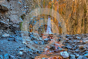 Cascada de Los Colores at caldera de Taburiente at La Palma, Canary islands, Spain