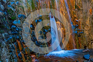 Cascada de Los Colores at caldera de Taburiente at La Palma, Canary islands, Spain