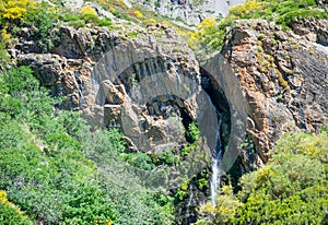 Cascada de Mazobre en el parque natural de la montaÃÆÃÂ±a Palentina photo