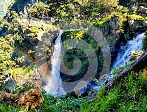 Cascada de Quetzalapan, atractivo en Pueblo MÃÂ¡gico de Chignahuapan, Puebla, MÃÂ©xico photo