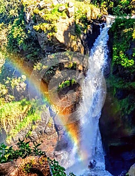 Cascada de Quetzalapan, atractivo en Pueblo MÃÂ¡gico de Chignahuapan, Puebla, MÃÂ©xico photo