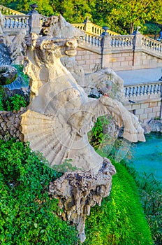 cascada monumental fountain in the ciutadella park Barcelona, Spain....IMAGE