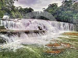 Cascadas de agua azul en Chiapas photo