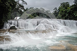 Cascadas de Agua Azul waterfalls. Agua Azul.