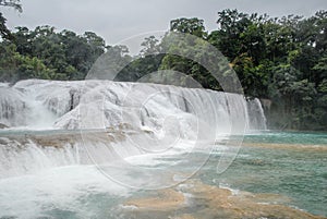 Cascadas de Agua Azul waterfalls. Agua Azul.