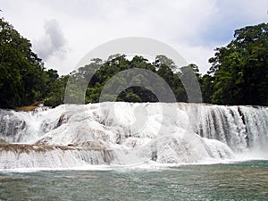The cascade of Agua Azul in Mexico photo
