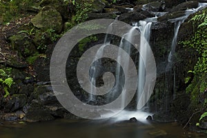 Cascade in the Belaustegi forest, Gorbeia natural park